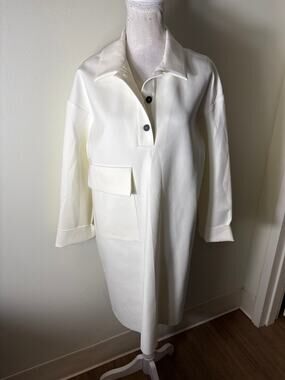NWT Sarah Pacini Creme Scuba Stretch Dress Sz 02